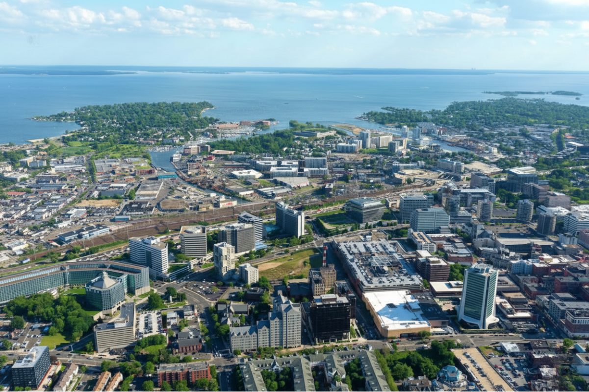 Professional 24/7 plumbing services area in downtown Stamford, CT, serving residential and commercial properties.